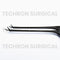 Bellucci Micro Ear Scissors Black Teflon Coated Curved Left 7.5cm