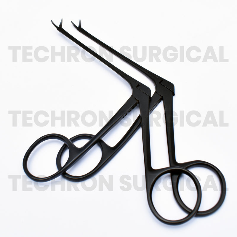 Bellucci Micro Ear Scissors Black Teflon Coated Curved Left 7.5cm ...