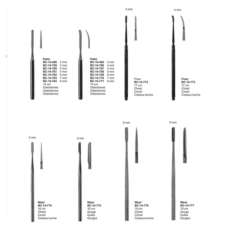 Freer Septum Chisel 4mm Wide Straight