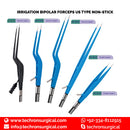 American Non-Stick Irrigation Bayonet Bipolar Forceps