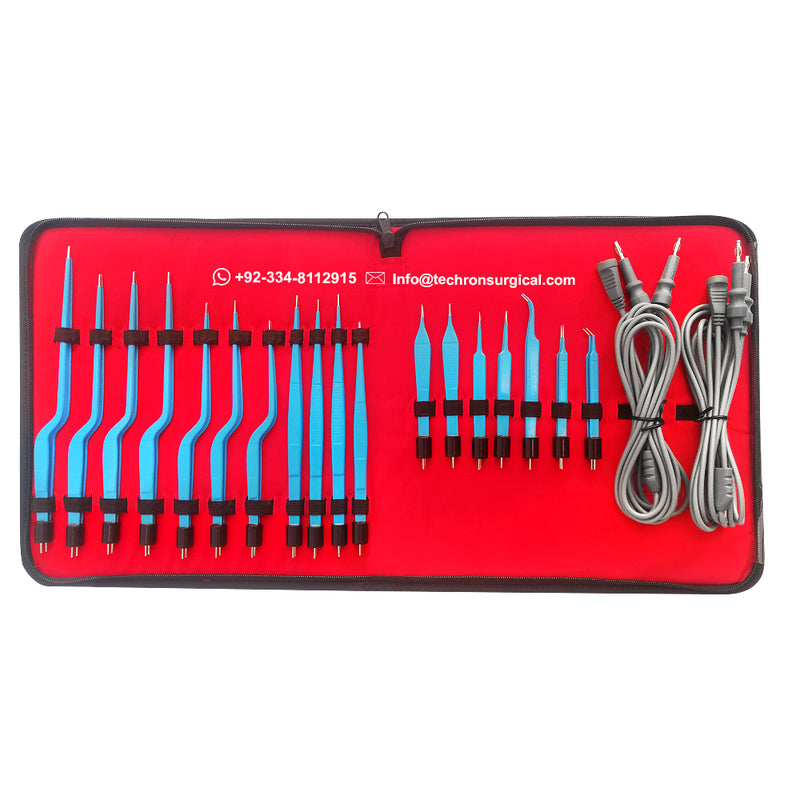 Electrosurgical Bipolar Forceps Set of 20 Pieces